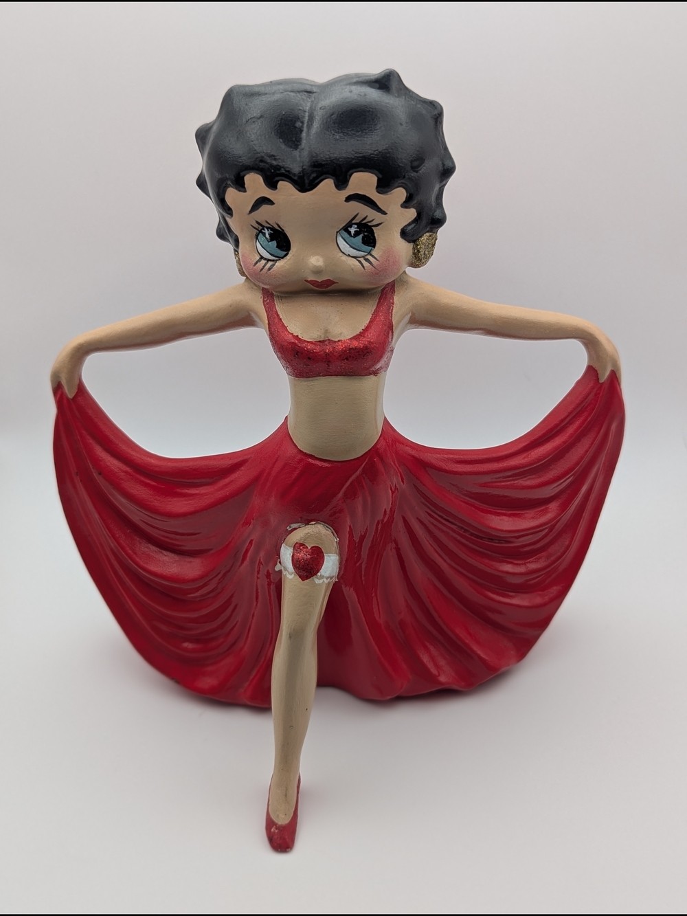 1981 Betty Boop Red and Black Ceramic Dancing Figurine